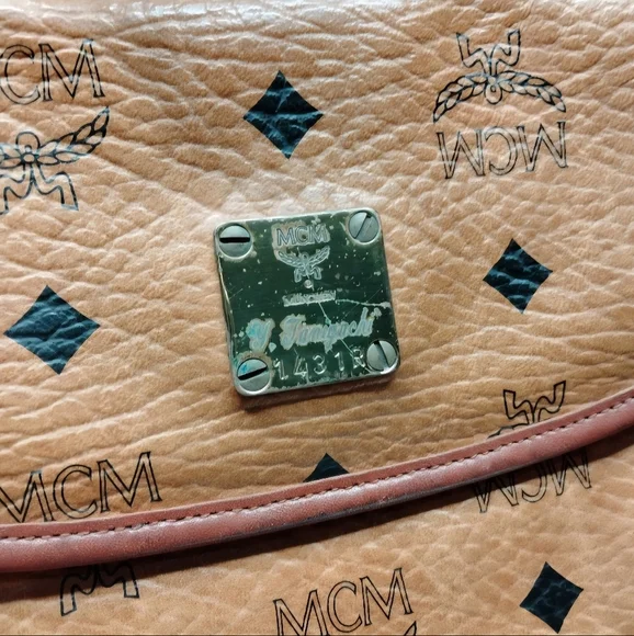 MCM BackPack Bag  Vicetos Monogram Brown PVC 1431R - Picture 9 of 9